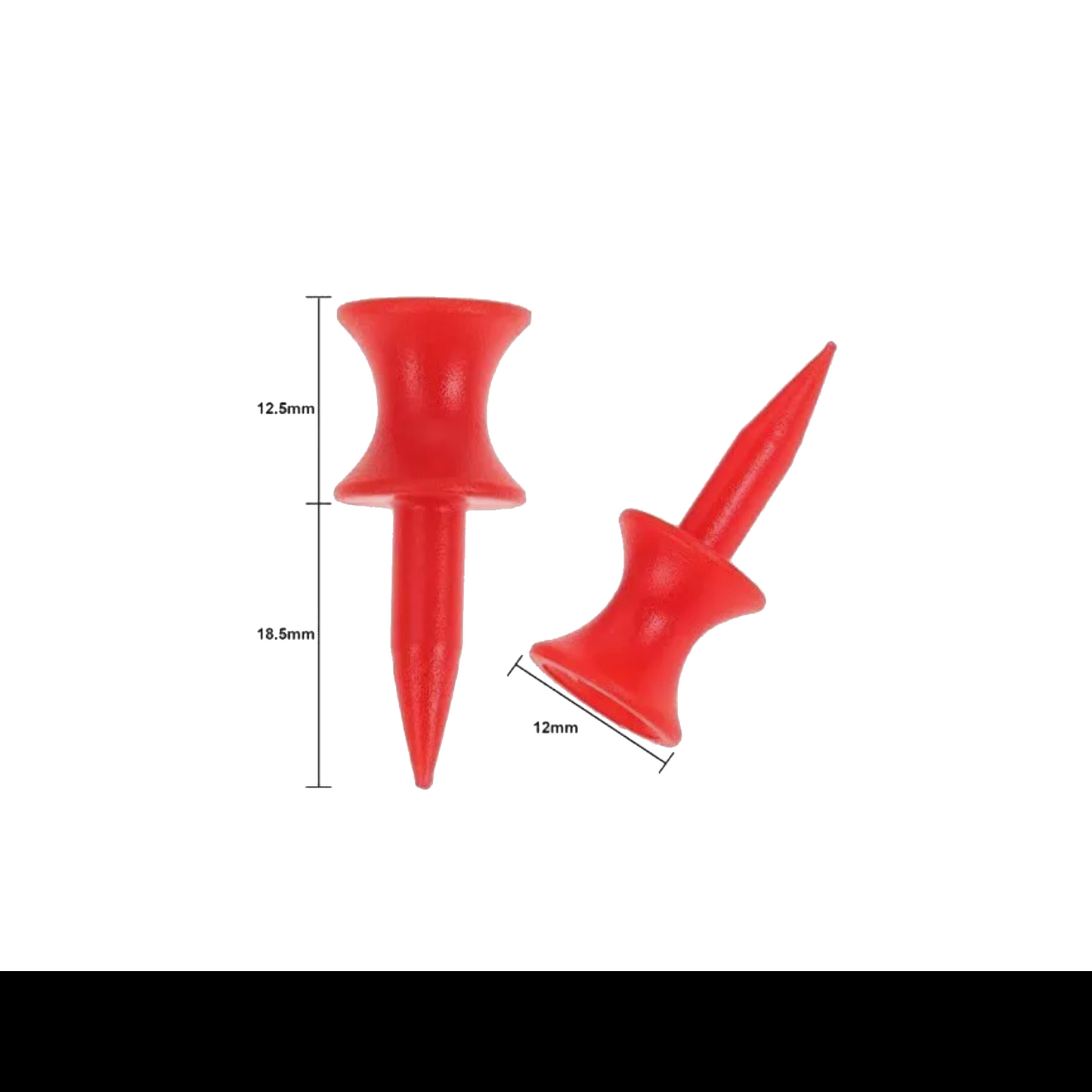96X Plastic Step Down Golf Tees Mixed Size High Control Castle 70,68,60,51,43,31