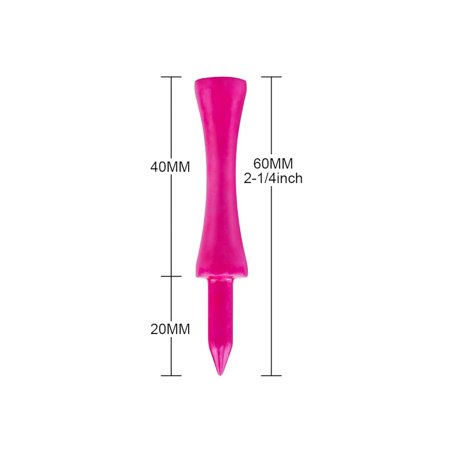 96X Plastic Step Down Golf Tees Mixed Size High Control Castle 70,68,60,51,43,31