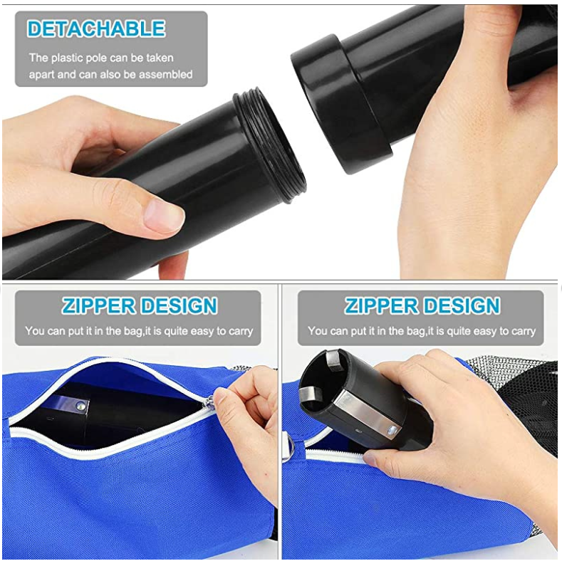 Golf Ball Shag Bag 60-70 Balls Practice Pick Up Holder Receiver Tube Collector
