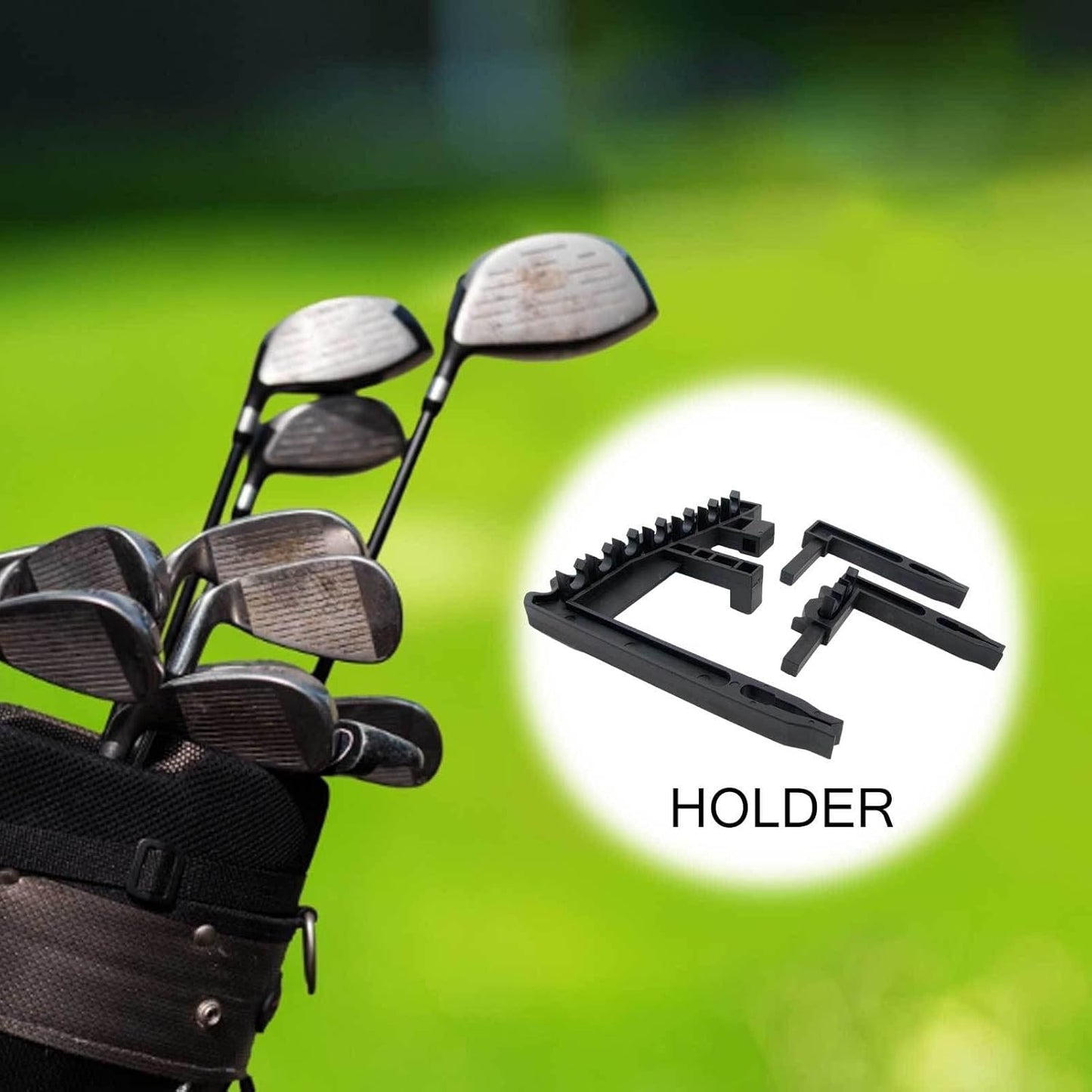 Golf 9 Iron Club ABS Shafts Holder Stacker Fits Any Size of Bags Organizer