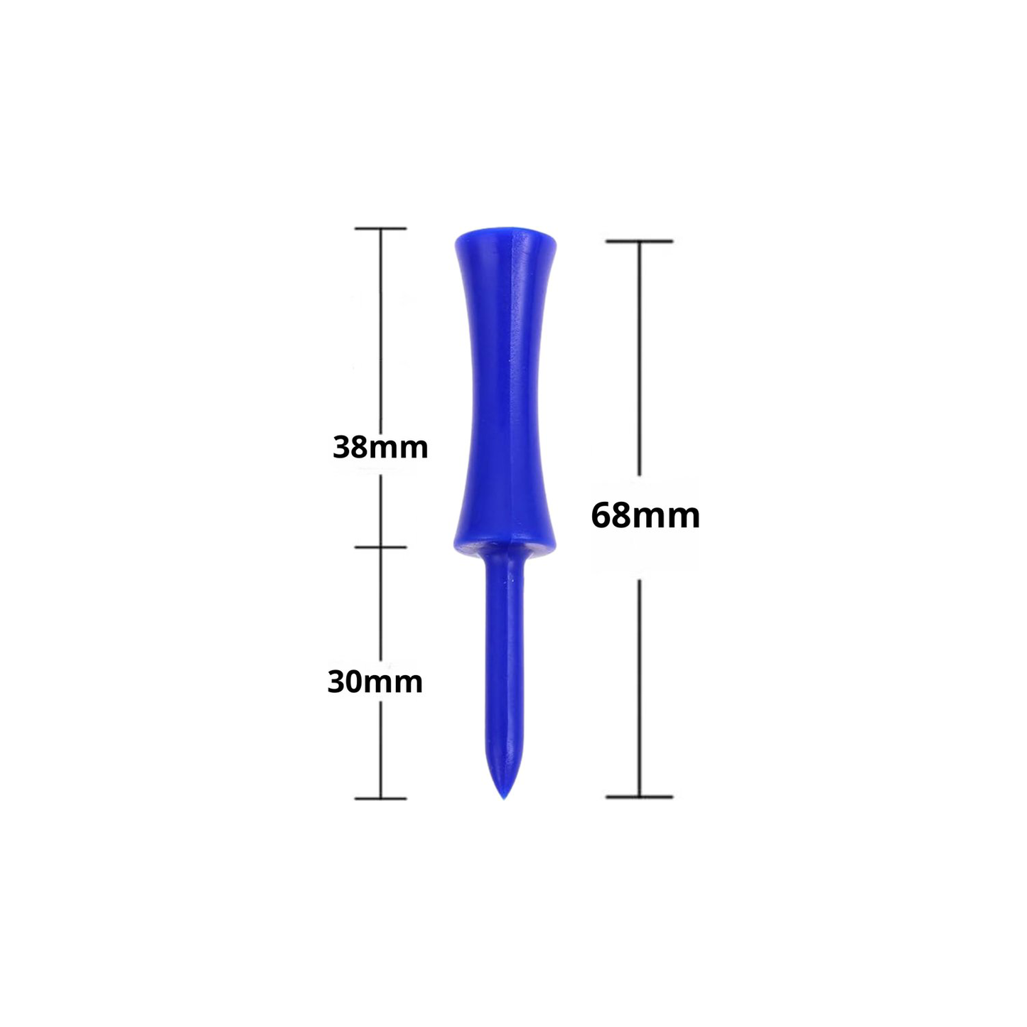 96X Plastic Step Down Golf Tees Mixed Size High Control Castle 70,68,60,51,43,31