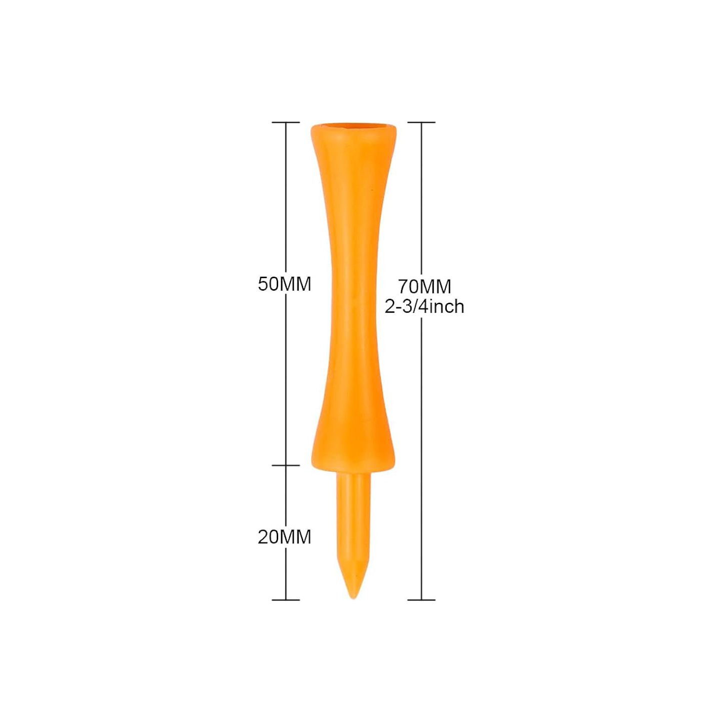 96X Plastic Step Down Golf Tees Mixed Size High Control Castle 70,68,60,51,43,31