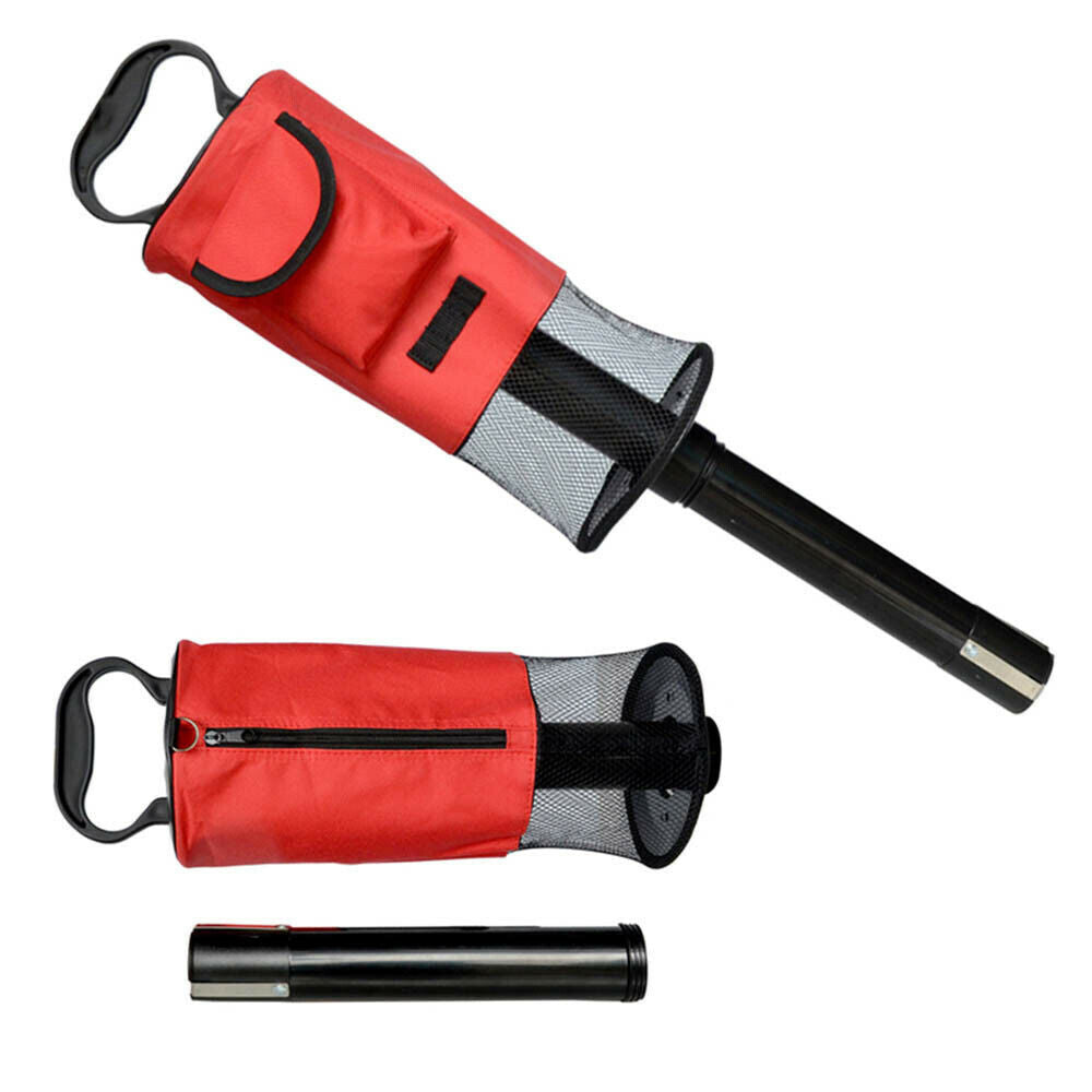 Golf Ball Shag Bag 60-70 Balls Practice Pick Up Holder Receiver Tube Collector