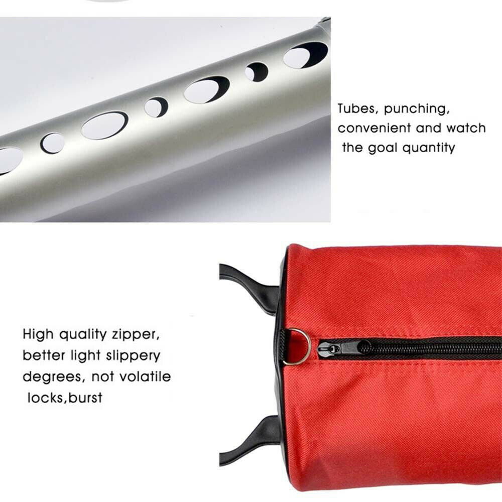 Golf Ball Shag Bag 60-70 Balls Practice Pick Up Holder Receiver Tube Collector
