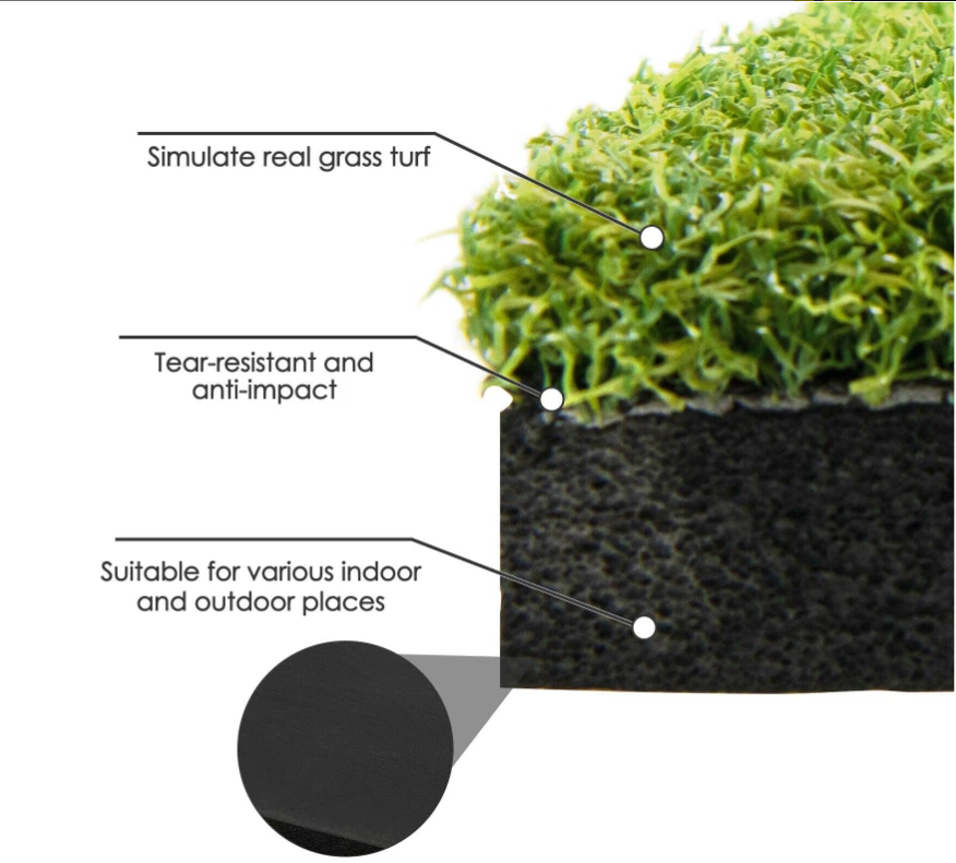 1.5x1M Standard Real Feel Golf Practice Mat Putting Mat Synthetic Turf 6 holes