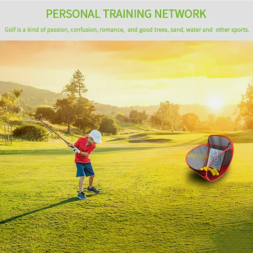 Golf Chipping Pitching Cage Mat Practice Net Training Aid Easy Outdoor Indoor