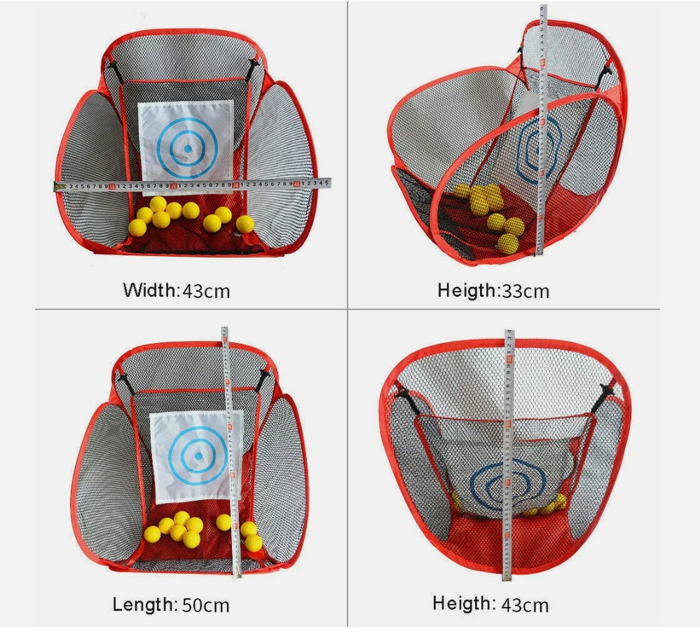 Golf Chipping Pitching Cage Mat Practice Net Training Aid Easy Outdoor Indoor