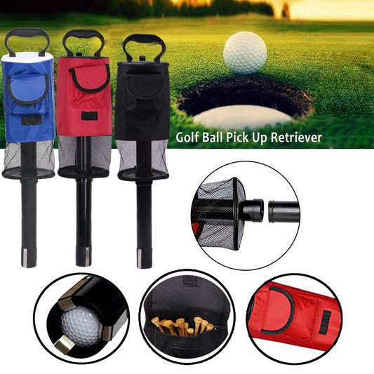 Golf Ball Shag Bag 60-70 Balls Practice Pick Up Holder Receiver Tube Collector